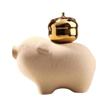 Imagem de Bothyi Coleção de esculturas de cavalos de cerâmica, ornamento decorativo Feng Shui para estante, mesa de escritório, sala de estar e lareira, Style C