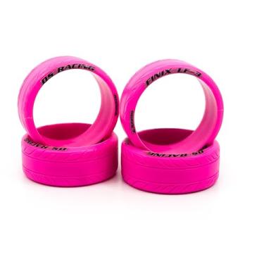 Imagem de DS Racing Finix LF-3 Pink Treaded RC Car Drift Tires 1/10 for Yokomo YD MD RD, MST RMX, Reve D RDX, Redcat RDS, HPI, Tamiya TT Wheels & More LF3