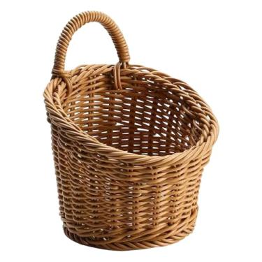 Imagem de IEUDNS Cesto de parede trançado, organizador multiuso que economiza espaço, ideal para frutas, revistas, cebolas, toalhas e brinquedos, M