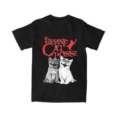 Imagem de Camiseta Feminina De Halloween Com Estampa De Gato E Palhaço Engraçado