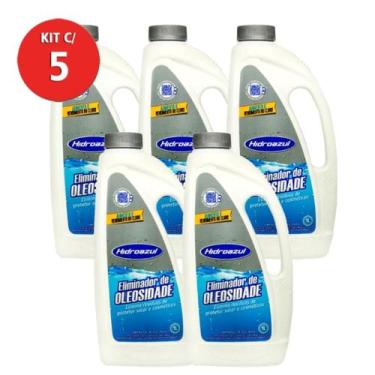 Imagem de KIT C/ 5 Eliminador De Oleosidade 1L Hidroazul