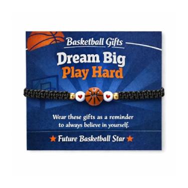 Imagem de KummerSaprk Pulseira de basquete para mulheres, homens, acessórios de basquete, artigos esportivos, Large, Pedra, Sem Pedra Preciosa