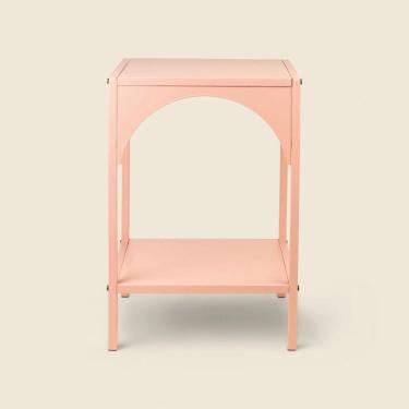 Imagem de Mesa Lateral Arcos Metal Rosa - Acasa