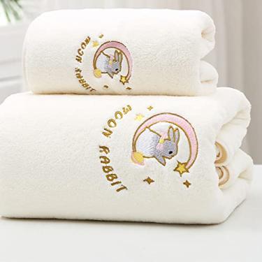 Imagem de Mingzhe Toalha de Banho Espessa Absorvente de lã para Casa, Praia, Academia, Piscina (34 * 76)