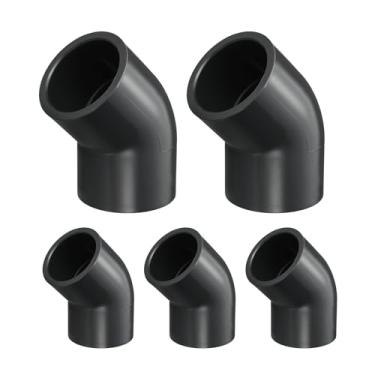 Imagem de DTGN 4 peças de encaixe de PVC de cotovelo de 45 graus de 3/10.2 cm, encaixe de tubo de PVC de grau de mobiliário bidirecional, conector de cotovelo de canto DIY para móveis de construção, conexão de