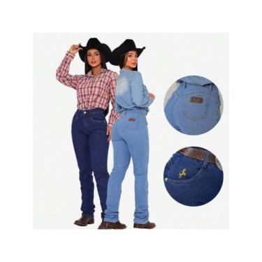 Imagem de KIT 2 Calças Country de Rodeio Feminina Cintura Alta Com Lycra - Audax