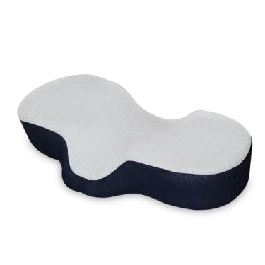 Imagem de Travesseiro de Espuma Memória Ergonômico Cervical Ortopédico para Cama Aliviar Dor no Pescoço e Ombros Suporte Dormidores Lado Barriga Respirável Amig