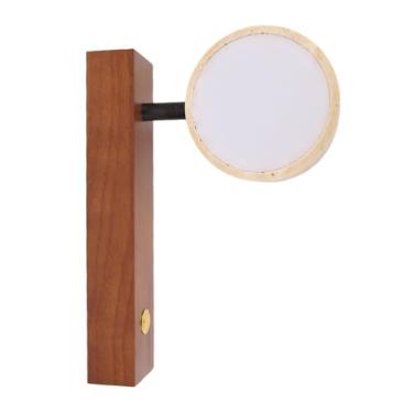 Imagem de Generic Arandela de Parede, Arandela de Parede LED, Luz Quente Com Fio, ângulo Ajustável para Leitura (Cor noz)