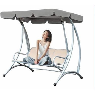 Imagem de Cobertura Superior Da Substituição Do Dossel Do Balanço Do Pátio, Tecido Impermeável De Oxford 210d Para O Balanço Exterior De 2-3 Lugares, Dossel Durável Da Rede Do Jardim