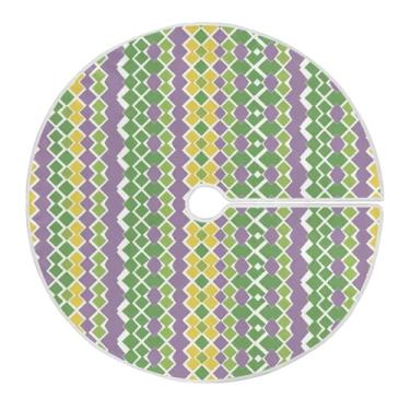 Imagem de ATTX Saia para árvore de diamantes Mardi Gras de Mardi Gras de 118 cm – Decoração festiva para festas de ano novo e carnaval #294