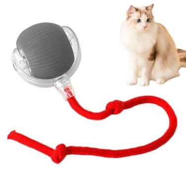 Imagem de Brinquedo Automático para Gato Interativo Elétrico Inteligente - Estimula o Instinto de Caça Ativação por Toque Liga Desliga Três Modos Operação Recarregável Fácil Limpar Brincadeira Interativa Quando