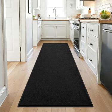 Imagem de ISEAU Tapete de corredor 6 x 20 cm para corredor, tapete macio de espuma viscoelástica com fundo de silicone antiderrapante atualizado, lavável na máquina, tapete interno felpudo para entrada de