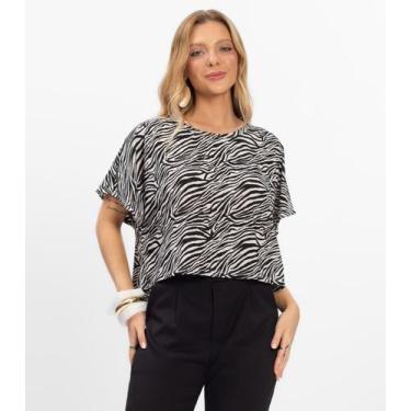 Imagem de Blusa Feminina em Liganete Infinita Cor Preto, P, Preto