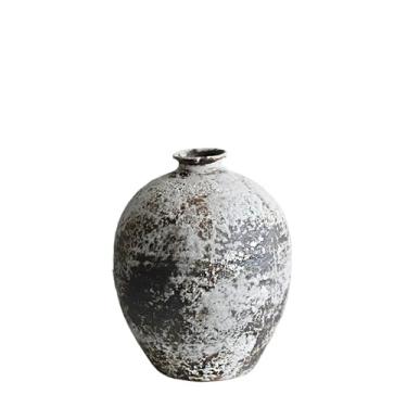 Imagem de Vaso de cerâmica, móveis vintage, decoração de sala de estar, flores hidropônicas criativas, aparelhos (marrom)