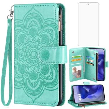 Imagem de Asuwish Capa de telefone para Motorola Moto G Power 5G 2025/G Play 2025 capa carteira com protetor de tela de vidro temperado e flor flip porta-cartão de crédito suporte acessórios para celular XT2515