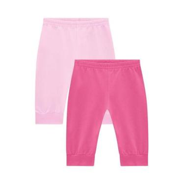 Imagem de Kit de calças jogger de cotton Brandili Baby-Rosa, P, Rosa