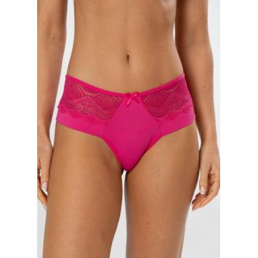 Imagem de Calcinha de Microfibra com Renda Fio Duplo - Gimara, P, Pink