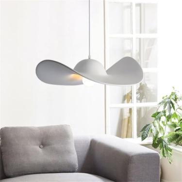 Imagem de Luminária pendente E27 para sala de jantar, estilo escandinavo/japonês, lustre simples, moderno e criativo, com design retrô para mesa de jantar, ideal para decoração de ambientes, ilha de c