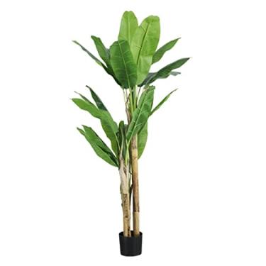 Imagem de SLGGPJBU Plantas Falsas Planta Artificial Bananeira Artificial Plantas Tropicais Grandes Folhas Falsas Plástico Monstera Folhas Musa Árvore para Sala de Estar Quarto Plantas Artificiais Interior