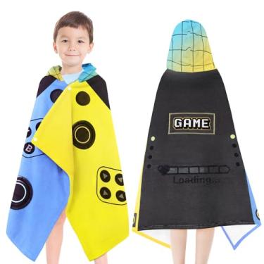 Imagem de Yzqcckss Toalhas com capuz para crianças - Ultramacias, 100% algodão, jogo de videogame, toalhas de banho/toalha felpuda para piscina, poncho de praia, envoltório absorvente, fofo, envoltório de banho