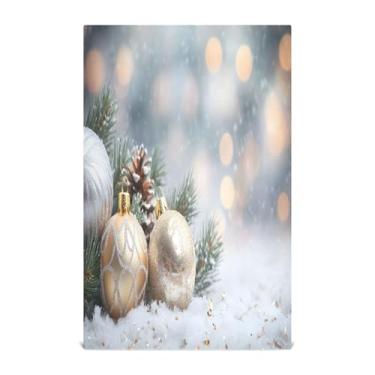 Imagem de xigua Conjunto de 1 panos de prato de cozinha de decorações de Natal, toalhas de cozinha macias altamente absorventes de secagem rápida para limpeza de pratos e limpeza à mão, 71 x 45 cm