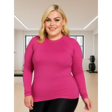 Imagem de Camisa Plus Size Térmica Segunda Pele Blusa Proteção Solar UV 50+ Acad
