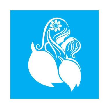 Imagem de Stencil Tamako Mãe Filha - 30X30Cm - Ref 9739