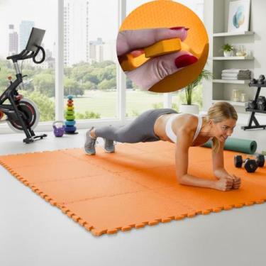 Imagem de Kit 12 Tapetes EVA 50x50cm 10mm com Bordas Tatame Piso Emborrachado An