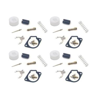Imagem de Kit de reparo de carburador Peças do sistema de combustível para 2 tempos 43CC 47CC 49CC Mini Moto Pocket Bike Motorcycle Carb Rebuild Parts (Cor: 4 conjunto) (4 SET)