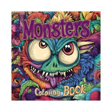 Imagem de Livro De Colorir De Arte De Monstros Para Adultos, 24 Páginas, Para Pa