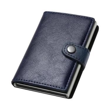 Imagem de Carteira De Fibra De Carbono Preta, Fina, Com Bloqueio RFID Para Cartõ