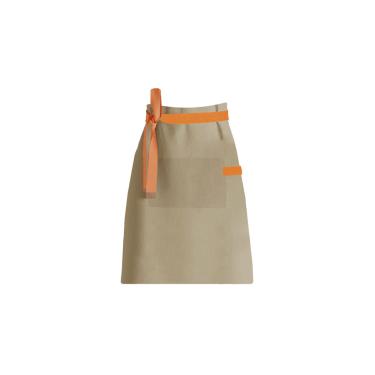 Imagem de Avental de Cintura Bege Laranja Bar Restaurante Cafe Bistro Unissex
