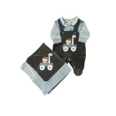 Imagem de Saída De Maternidade Cinza e Verde-musgo Ref 3079-Masculino