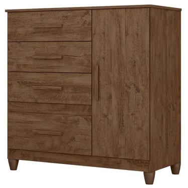 Imagem de Cômoda Sapateira Vênus Castanho Wood Com Pés - Moval