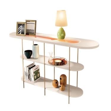 Imagem de Aparador Buffet Infinity com Pés em Aço e Detalhe em Vidro - HB Móveis