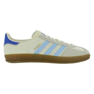 Imagem de adidas Tênis masculino Gazelle Indoor, Branco/cinza/azul off-white, 43