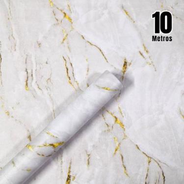 Imagem de Papel de Parede 10 METROS Premium Autoadesivo Mármore Texturizado - Fw