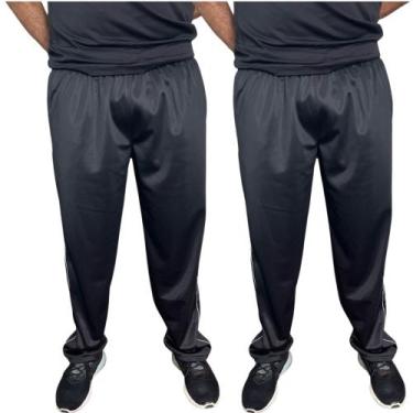 Imagem de Kit 2 Calça Helanca Masculina Jogger Moda Academia Treino Flanelado - 