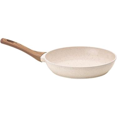 Imagem de Kit 3 Frigideiras Antiaderente Ceramico Com Espatula Bege Marmol Mimo Style