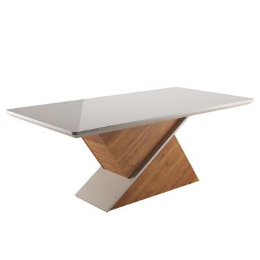 Imagem de Mesa de Jantar 180cm com Tampo de Vidro Glamurosa Viero