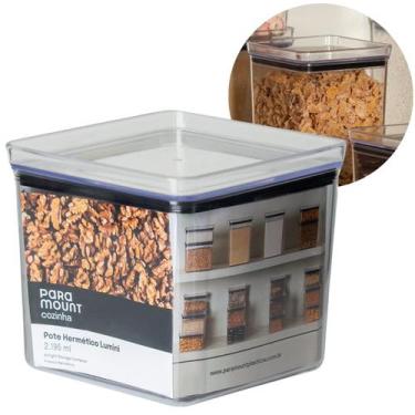 Imagem de Pote Hermético Multiuso Lumini Quadrado Paramount 2.195 ml - Paramount