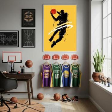Imagem de Quadro Decorativo Jogador De Basquete-70X50Cm - Quadros On-Line