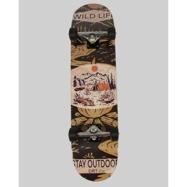 Imagem de Skate Montado DR7 Street Wild Life - Bege/Marrom-Unissex