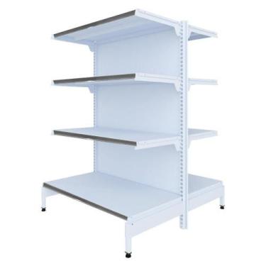 Imagem de Gôndola Prateleira 4 Níveis 40x30 New Plus 1,40 Central Inicial Pe Cin