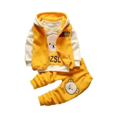 Imagem de Conjunto De Pijamas De Inverno Em Veludo Para Bebês Meninos E Meninas,