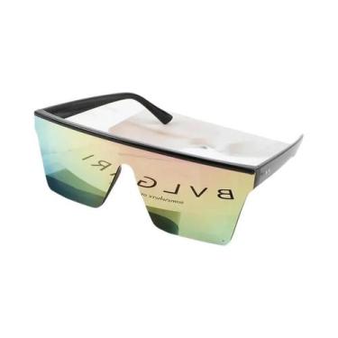 Imagem de Óculos De Sol Vintage Retro Masculinos Oversized Pretos Com Lente Espe