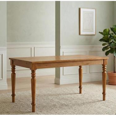 Imagem de Mesa de Jantar 6 Lugares Madeira Maciça 160cm Amarílis - Artemobili