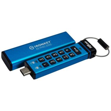 Imagem de Pendrive Kingston Ironkey Keypad 200 USB-C 16GB criptografado