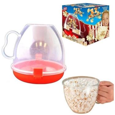 Imagem de Pipoqueira Para Microondas Sem Oleo Balde De Pipoca Facil 2 Em 1 Com Tigela Ez Popcorn Pratico Com Alça
