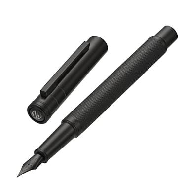 Imagem de Hongdian Caneta Tinteiro Floresta Negra Ponta Extra Fina, Black Extra Fine Fountain Pen Design Clássico com Conversor e Conjunto de Estojo para Canetas de Metal